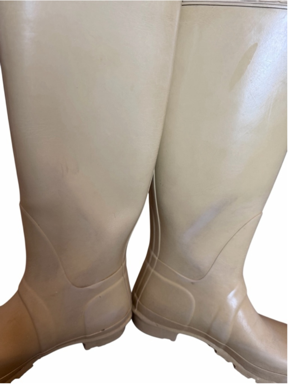 Hunter Original Gloss Tall Rain Boots Cream Beige Wellies UK5 US6M/7M EU38 - Picture 3 of 16